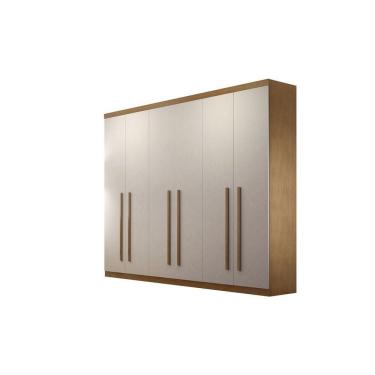 Imagem de Guarda Roupa Casal Encanto 100% Mdf 6 Portas E 4 Gavetas Ruf Imbuia/off White/imbuia