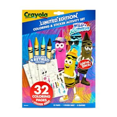 Imagem de Crayola Conjunto de colorir e atividades aposentadas, giz de cera e adesivos aposentados, 32 unidades, presente para crianças a partir de 3 anos