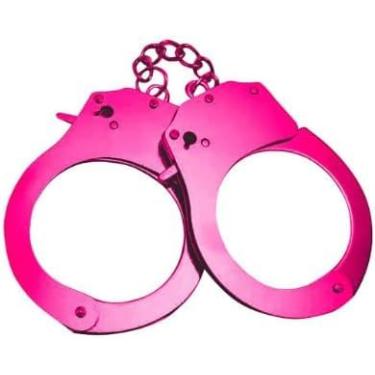 Imagem de Algemas de Metal Coloridas com Chave – Resistentes, Ajustáveis e com Trava de Segurança para Momentos a Dois| Rosa Pink