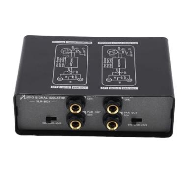 Imagem de Jiawu Caixa Eliminadora de Zumbido, Caixa de áudio de Injeção Direta Premium, Filtro de Ruído de Unidade DI Passivo Profissional de 2 Canais, Assassino de Zumbido de 3 Níveis