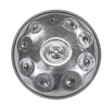 Imagem de Instrumento de tambor de aço Handpan 440Hz 10 notas em D menor 55,88 cm feito à mão, instrumento de percussão