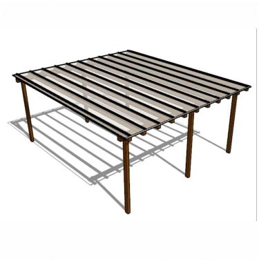 Imagem de Kit Policarbonato Cristal 4mm 5,00m X 6,00m - Perfis Bronze