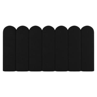 Imagem de Painel Cabeceira Cama Box Solteiro Lana 90cm Linho Preto - Abmaza