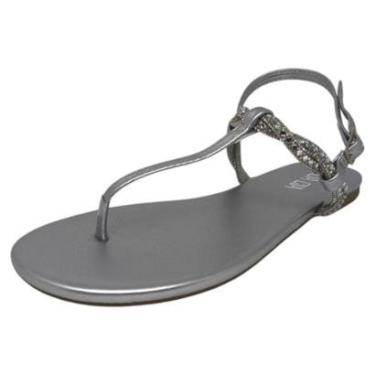 Imagem de Sandalia Feminina Tiras Strass e Ajuste Perfeito Sua Cia-Feminino