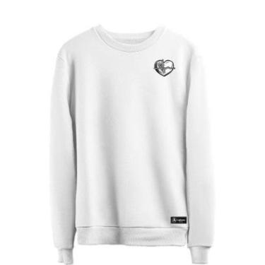 Imagem de Blusão Moletom Batimentos Masculino e Feminino Personalizado sem Capuz gola Redonda-Unissex