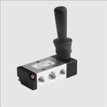 Imagem de Válvula de controle manual de cilindro tipo 4H210-08 4H310-10 Válvula de inversão de cinco vias pneumática de duas posições (4h210-08, com conexões de 4 mm)