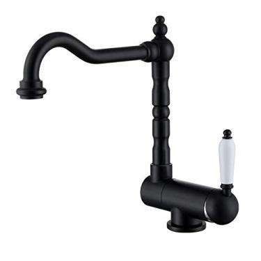 Imagem de Torneiras de cozinha dobráveis janela interna preta quente e fria giratória torneira de cozinha adequada para pia de janela de cozinha