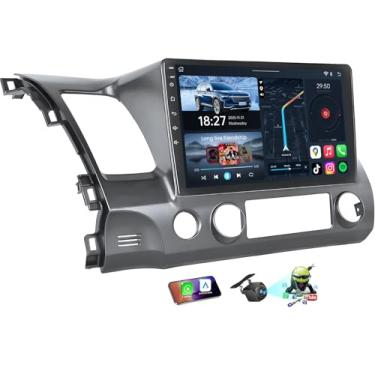 Imagem de Rádio de carro para Honda Civic 2006 2007-2011: 10,1 polegadas 1280 * 800 HD unidade de cabeça de tela sensível ao toque sem fio Carplay Android Auto 1080P Backup Camera Mirror Link 5G WiFi GPS