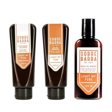 Imagem de Sobrebarba - Trio Esfoliante, Gel de Barbear e Balm de Barba - Light my Fire