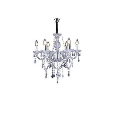 Imagem de Lustre Glam Maria Tereza Transparente 6 Braços E14 Taschibra