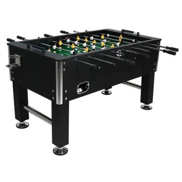 Imagem de Mesa de Pebolim Ahead Sports Profissional MDF Preta Hastes Cromadas