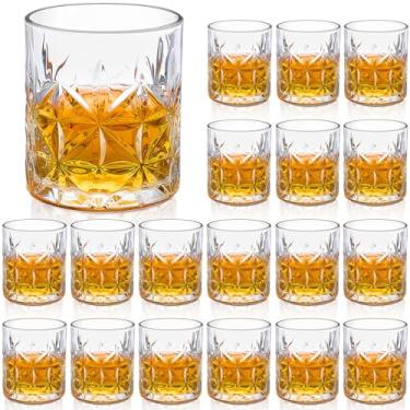 Imagem de Yaomiao 18 peças de copos de uísque à moda antiga a granel de 293 ml copos de coquetel para uísque bourbon licor e coquetéis presente (escultura)