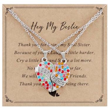 Imagem de AHAETH Colar Bestie para 2 mulheres jovens adultos exclusivo presente de aniversário Amizade
