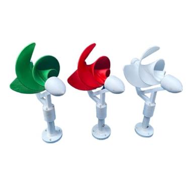 Imagem de Gerador De Energia Eólica Micro Espiral De 10W - Modelo DIY, 3 Cores (Branco/Vermelho/Verde) - Gerador Com Ímã Permanente - Acendimento Por Brisa - Luz LED(Red)