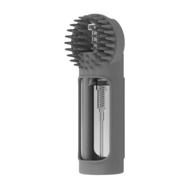 Imagem de Escova de xampu para cães | Esfregador de massagem suave e suave de silicone com dispensador de xampu | Escova de banho para animais de estimação, para chuveiro, filhotes, dachshund, casa, ao ar livre