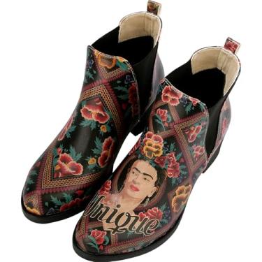 Imagem de DOGO Chelsea Botas femininas de couro vegano e cano curto de salto feito à mão, Beauty in the Broken, 38