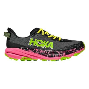 Imagem de HOKA Speedgoat 6 Tênis masculino, Preto/Rosa neon, 41