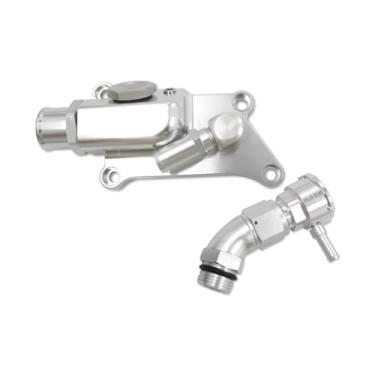 Imagem de Acouto Substituição de Liga de Alumínio da Carcaça do Líquido Refrigerante Superior para K24 Com Adaptador de Mangueira de Pescoço de Enchimento de Cotovelo Reto Exclui a Série K24A1