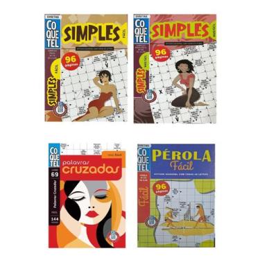 Imagem de Kit 4 Livros Coquetel Nível Fácil Sem Repetição mais de 350 páginas - 