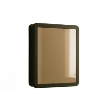 Imagem de Armario com espelho, para banheiro sobrepor e embutir(" PRETO")