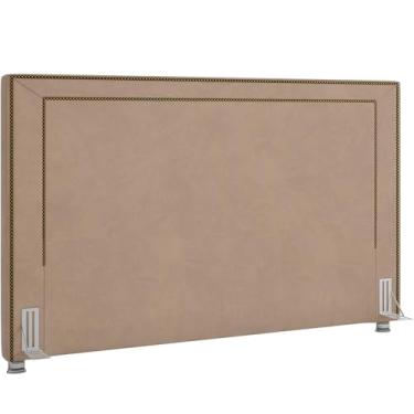 Imagem de Cabeceira Cama Box Casal 140 cm P05 Berlim Veludo Bege - Lyam Decor