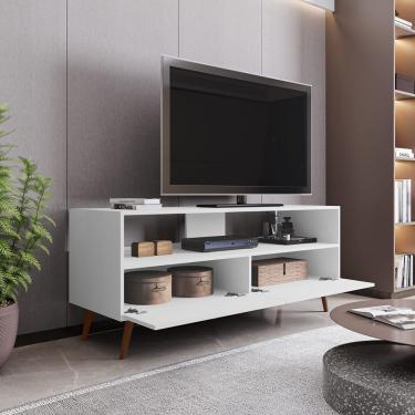 Imagem de Rack Bancada Sala Para Tv Até 55 Sienna - Ssx Multicoisas Branco