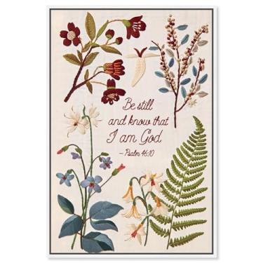 Imagem de Faith's Bloom Impressão em tela Jesus Wall Art por Art Remedy, moldura branca, 50 x 76 cm