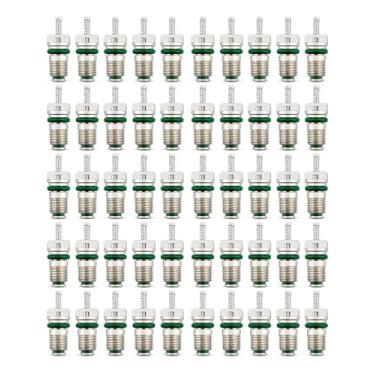 Imagem de 50 peças padrão JRA A/C Schrader válvula núcleo adequado para veículos estrangeiros e domésticos substituir MT0059 59347 15-75234, anel de vedação verde