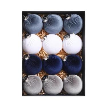 Imagem de Plástico Christmas Tree Ball ornamentos, azul, decorativo, pendurado, 