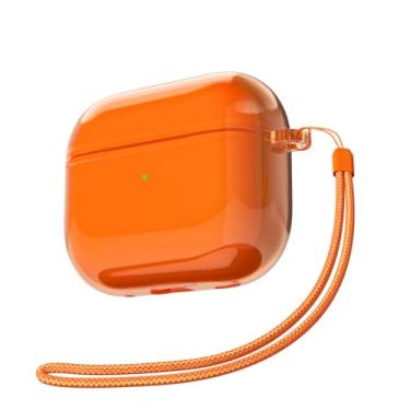 Imagem de Svanove Capa transparente para Airpods 4 com alça, linda capa de plástico rígido transparente para AirPods 4ª geração com corda, capas protetoras femininas Y2K TPU à prova de choque para mulheres e