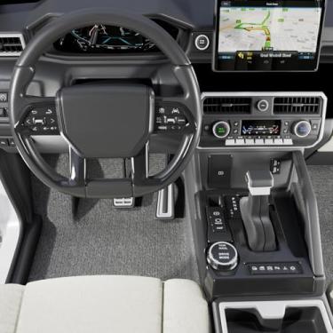 Imagem de Zekzoop Kit de decoração de console central compatível com Toyota Tacoma 2024 2025 2026 Capa de saída de ar traseira painel de mudança de marchas para acessórios interiores Tacoma (preto brilhante 4