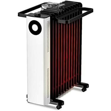 Imagem de Aquecedor, Aquecedor De Óleo Elétrico Aquecedor Elétrico Doméstico Folha Ampliada Anti-Escaldante Aquecimento Rápido Umidificação Roupas Secas Aquecedor Elétrico Temperatura Constante,Branco,13 Pe