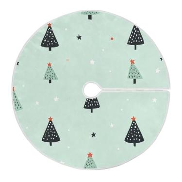 Imagem de Wassud Saia para árvore de Natal, estrela, árvore de Natal, enfeites de Natal, tapete de árvore pequena para decoração de festa de ano novo, 91 cm