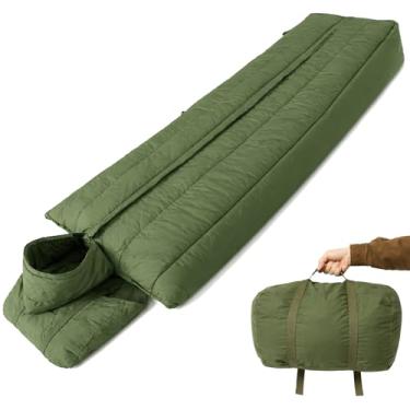 Imagem de MT Saco de dormir estilo 1958 com estampa do exército britânico – Sistema de dormir de enrolar tático militar com saco de compressão, impermeável e quente, equipamento de sobrevivência externo externo