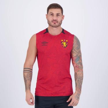 Imagem de Regata Umbro Sport Recife Aquecimento 2024 Vermelha-Masculino