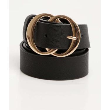 Imagem de Cinto Feminino Textura Fivela Marisa Preto-82039, Preto, G