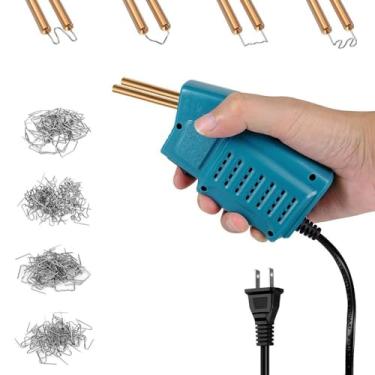 Imagem de Máquina de Solda Plásticos Portátil Conjunto Ferramentas Reparo com Grampo Quente 400PCS Pregos para Reparos Riscos em Painéis Carros por Fusão Buracos Corte Desempenho Estável Fácil Usar Design Human