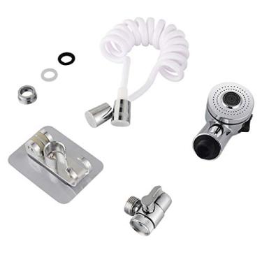 Imagem de U5GAAALPPQ9 Torneira de água externa para banheiro, lavatório, chuveiro, vaso sanitário, filtro, flexível, bico pequeno, adequado para lavagem de cabelo, conector de pia de casa