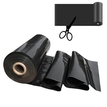 Imagem de Revestimentos de lagos para lagos ao ar livre, forro de lago preto HDPE Filme de lona flexível de membrana de lago de peixes grande 0,12 mm de espessura para paisagem à prova d'água, piscina de jardim