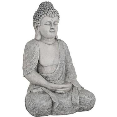 Imagem de Buda Decorativo para Jardim 59cm Cinza Just Home Collection