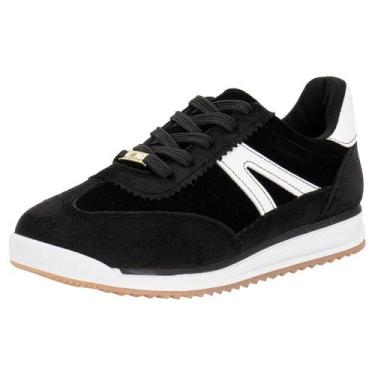 Imagem de Tênis feminino casual vizzano 1450102, Preto, Branco, 36