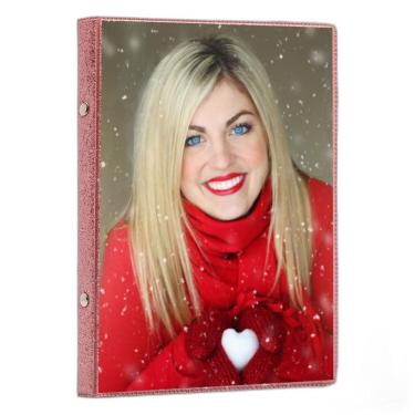 Imagem de Album De Fotos 15X21/60 Glitter Rosa Princesa Linda C/Visor