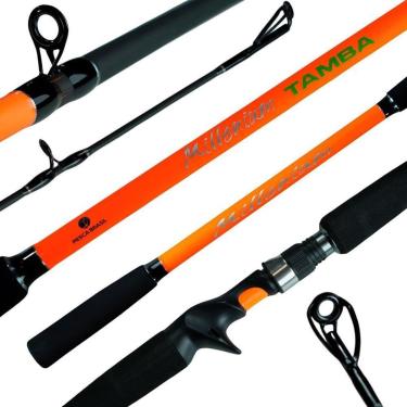 Imagem de Vara de Carretilha Millenium Tamba Carbono 2,70m Pesca Esportiva Multifilamento Laranja Pesca Brasil-Unissex