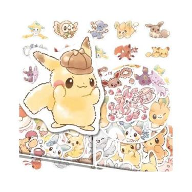 Imagem de Adesivos Kawaii Pokémon 80pcs Pikachu Para Laptop, Skateboard, Scrapbo