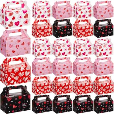 Imagem de Fuyoooo 36 caixas de presente de dia dos namorados, caixas de presente de festa com tema de coração com alças para festa dos namorados, troca de sala de aula, aniversário, lembrancinhas de casamento