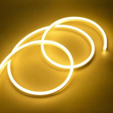 Imagem de Fita Led Cob 20w 24v Ip20 5m 2100l Branco Quente 2700k Gaya, Branco Qu