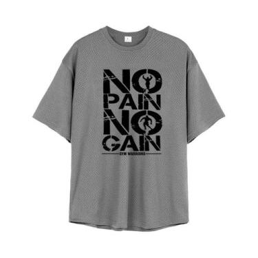 Imagem de Camisetas Masculinas Oversized De Secagem Rápida Em Malha Para Corrida