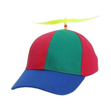 Imagem de Boné Snapback Com Hélice De Helicóptero E Libélula Arco-Íris, Boné Div
