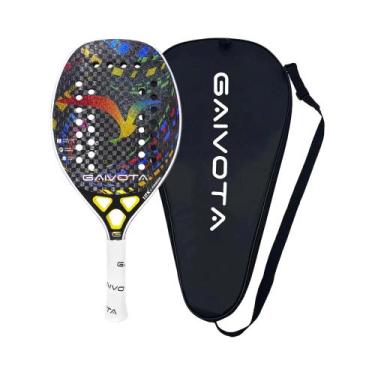 Imagem de Raquete De Beach Tennis GAIVOTA 2025 Em Fibra De Carbono 12K Para Inic