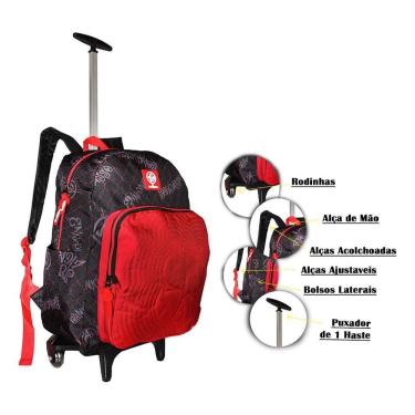 Imagem de Mochila Enaldinho Rodinhas Infantil Masculina Juvenil 2024 G